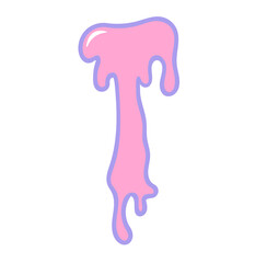 Creepy cute pastel goth halloween dripping alphabet letter