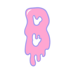 Creepy cute pastel goth halloween dripping alphabet letter