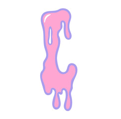 Creepy cute pastel goth halloween dripping alphabet letter