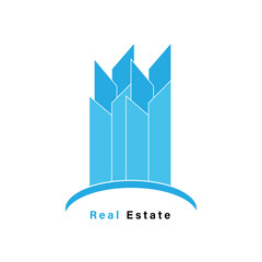 Free vector real estate logo template on white background