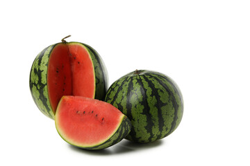 PNG, fresh and juicy summer fruit - watermelon isolated on white background