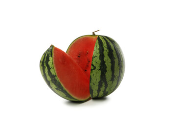 PNG, fresh and juicy summer fruit - watermelon isolated on white background