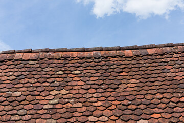 old roof shingles background