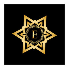 Luxury vintage crest logo. Calligraphic royal emblems and elements elegant decor. Vector crest monogram ornament for letter. Luxury logo template design vector illustration. Royal monogram crest brand