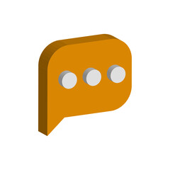 3d speech icon