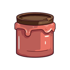 Honey jar illustration with hand drawn