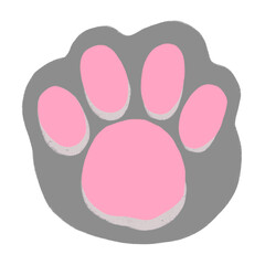 Cat Paw Cartoon illustration Gray Cat Paw
