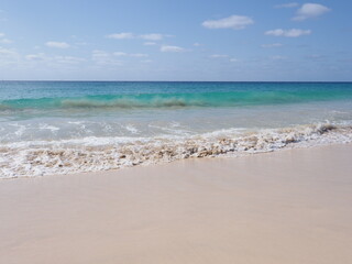 Fototapeta na wymiar Fantastic seaside at beach on Sal island in Cape Verde