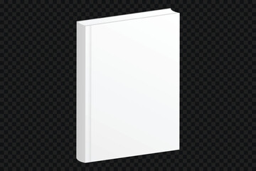 White book template. Blank brochure booklet with blank cover