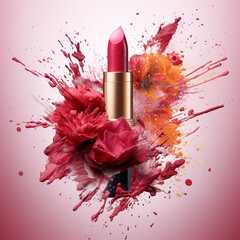 Creative design of lipstick banner