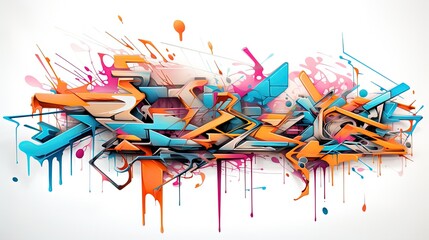 Obraz na płótnie Canvas abstract background in funky grafitti art style, Generative Ai