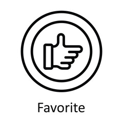 Favorite Vector  outline Icon Design illustration. Online streaming Symbol on White background EPS 10 File
