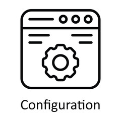 Configuration Vector  outline Icon Design illustration. Online streaming Symbol on White background EPS 10 File
