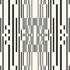 Monochrome Glitch Stroke Textured Striped Pattern