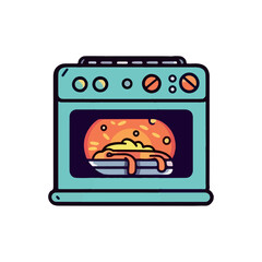 Freshly baked bread on a hot stove