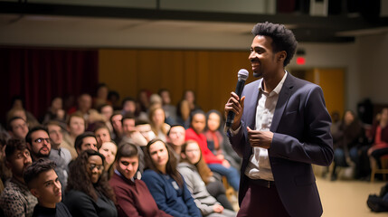 Public speaking between university students 