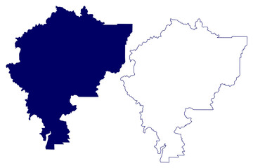 Squamish-Lillooet Regional District (Canada, British Columbia or BC Province, North America) map vector illustration, scribble sketch Squamish-Lillooet map