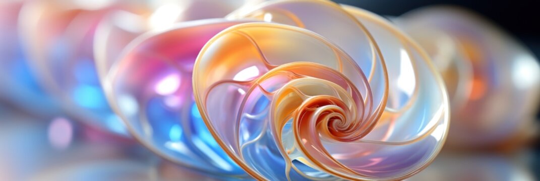 A close up of a spiral shaped object. Generative AI image.