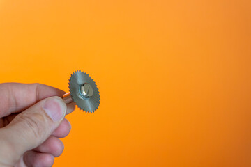 Circular saw blade. a small serrated sharp Circular saw blade