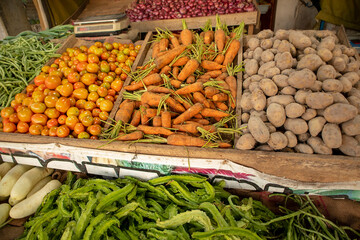 Vegetables for sale at a market 