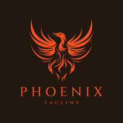 Phoenix logo design vector illustration