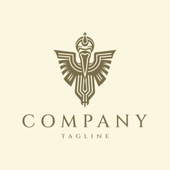 Horus logo design vector illustration