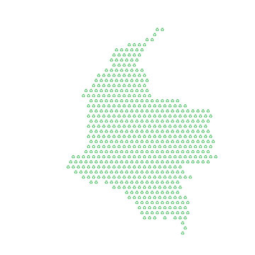 Map of the country of Colombia  with green recycle logo icons texture on a white background