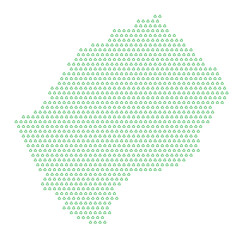 Map of the country of Lesotho  with green recycle logo icons texture on a white background