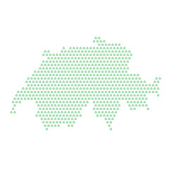 Map of the country of Switzerland  with green recycle logo icons texture on a white background