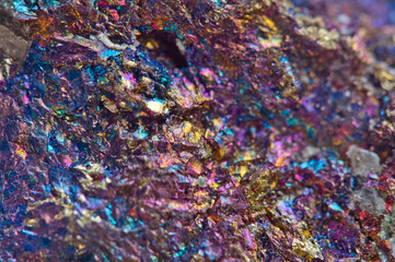 Golden background. Gold. Ore. Nugget. Nugget close-up background. Crystals