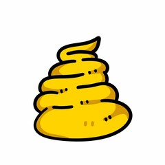 illustration of cartoon poop