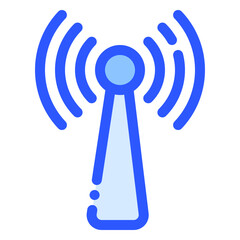 antenna icon in bluetone style