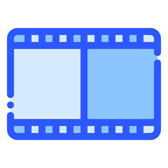 film strip icon in bluetone style