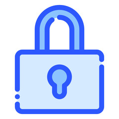 padlock icon in bluetone style