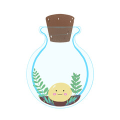 illustration of a slime in bottle 