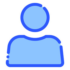 user icon in bluetone style