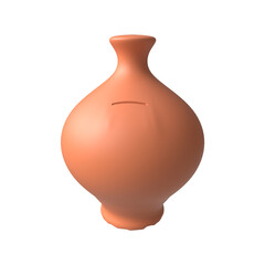 money or coin saving Clay bank 3d rendering
