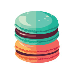 Sweet macaroon dessert baked fresh