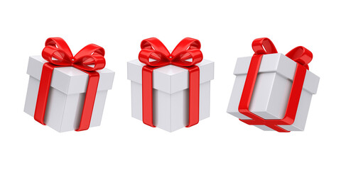 Caixa de presente 3d render isolado
