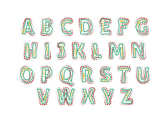 Aboriginal artistic style for alphabet letters