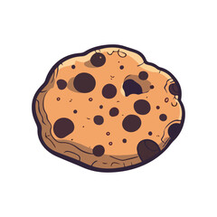 Fresh baked biscuit sweet illustration