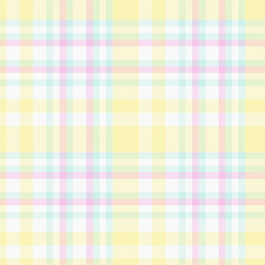 Seamless background texture of textile vector plaid with a tartan check pattern fabric.