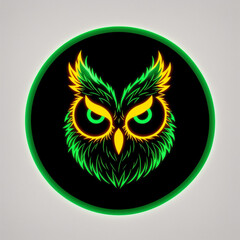 Fototapeta premium Esport Team Logo Design, Owl Symbolt Generated by AI