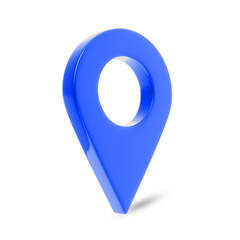 3d rendered blue map icon on transparent background	