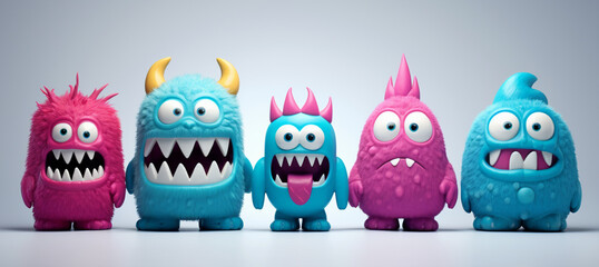 Fototapeta premium cute funny monster