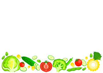 夏野菜サラダフレーム※Affinity Designer作成svgファイル