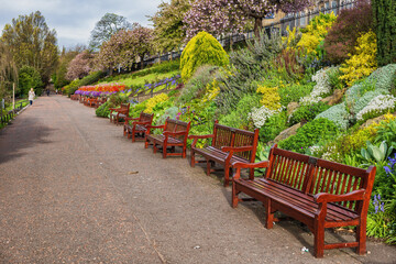 Spring In Princes Street Gardens In Edinburgh