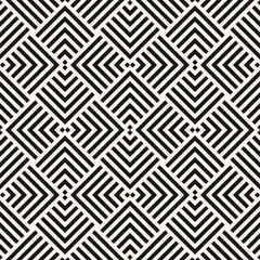 Geometric lines seamless pattern. Elegant vector texture with stripes, squares, chevron, quirky lines. Abstract black and white linear graphic background. Retro sport style ornament. Repeat geo design
