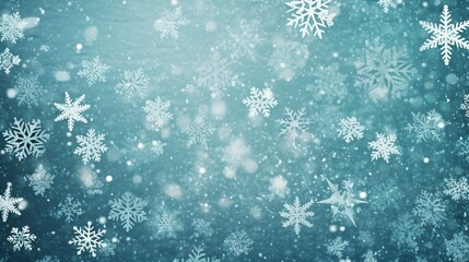 Blue Christmas snowflakes background, Generative ai