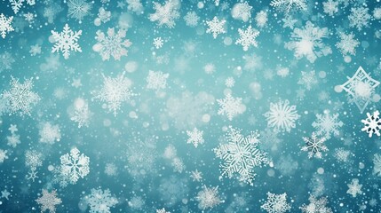 Blue Christmas snowflakes background, Generative ai